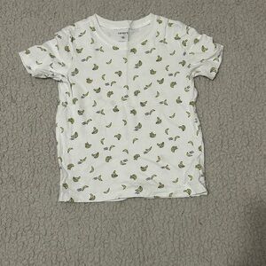 Carter's White and Green Kids Shirt